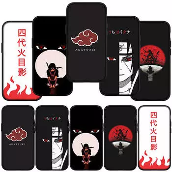 Чехол для телефона Samsung Galaxy S24 S23 iPhone 15 14 Xiaomi Redmi Note 13 12 11 8 10 9 Pro Max X XR OPPO A15 Huawei Akatsuki Sasuke Naruto аниме-чехол for iPhone 6 Plus экрю