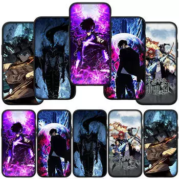 Чехол для телефона Samsung Galaxy S24 S23 iPhone 15 14 Xiaomi Redmi Note 13 12 11 8 10 9 Pro Max X XR OPPO A15 Huawei Sung Jinwoo Solo Leveling Cover for Samsung Galaxy A10 ceil