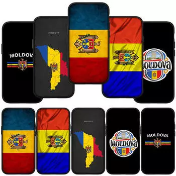 Чехол для телефона Samsung Galaxy S24 S23 iPhone 15 14 Xiaomi Redmi Note 13 12 11 8 10 9 Pro Max X XR S22 S20 FE OPPO A15 Huawei чехол с флагом Молдовы for Samsung Galaxy A15 аэро
