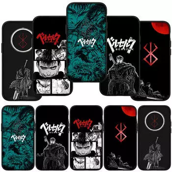 Чехол для телефона Samsung Galaxy S24 S23 iPhone 15 14 Xiaomi Redmi Note 13 12 11 8 10 9 Pro Max X XR S22 S20 FE OPPO A15 Huawei Berserk Guts Comics Cover for Redmi Note 10S олений