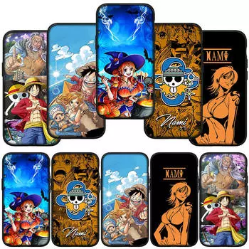 Чехол для телефона Samsung Galaxy S24 S23 iPhone 15 14 Xiaomi Redmi Note 13 12 11 8 Plus 10 9 Pro Max X XR OPPO Huawei Nami Poster Luffy One Piece Cover for Samsung Galaxy A52 болюс