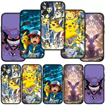 Чехол для телефона Samsung Galaxy S24 S23 iPhone 15 14 Xiaomi Redmi Note 13 12 11 8 Plus 10 9 Pro Max X XR OPPO Huawei Poster Pokemon GO Pikachu Cover for Huawei Y9 2019 аэро