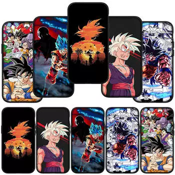 Чехол для телефона Samsung Galaxy S24 S23 iPhone 15 14 Xiaomi Redmi Note 13 12 11 8 10 9 Pro Max X XR OPPO A15 Huawei Cartoon Dragon Ball Z Goku Cover for iPhone 6S Plus болюс