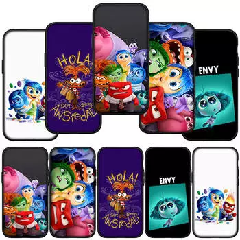 Чехол для телефона Samsung Galaxy S24 S23 iPhone 15 14 Xiaomi Redmi Note 13 12 11 8 10 9 Pro Max X XR OPPO A15 Huawei Fear Inside Cartoon Out Cover for Samsung Galaxy A72 4G аэро