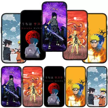 Чехол для телефона Samsung Galaxy S24 S23 iPhone 15 14 Xiaomi Redmi Note 13 12 11 8 10 9 Pro Max X XR OPPO A15 Huawei Poster Naruto Uchiha Sasuke Cover for OPPO A38 болюс