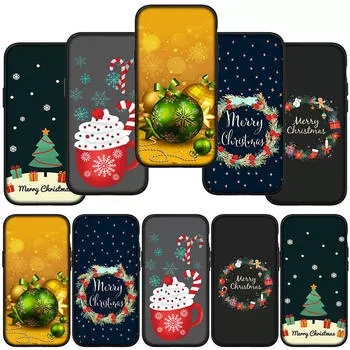 Чехол для телефона Samsung Galaxy S24 S23 iPhone 16 15 14 Xiaomi Redmi Note 13 12 11 Plus 9 Pro Max X XR OPPO Huawei Deer Snow Merry Christmas Tree Cover for Huawei Nova 3 болюс