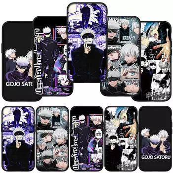 Чехол для телефона Samsung Galaxy S24 S23 iPhone 16 15 14 Xiaomi Redmi Note 13 12 11 Plus 9 Pro Max XR OPPO Huawei Gojo Satoru Jujutsu Kaisen аниме-чехол for Samsung Galaxy Note 10 экрю