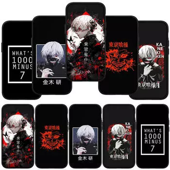 Чехол для телефона Samsung Galaxy S24 S23 iPhone 16 15 14 Xiaomi Redmi Note 13 12 11 Plus 9 Pro Max X XR OPPO Huawei Cartoon Tokyo Ghoul Ken Kaneki Cover for Xiaomi Poco X3 Pro болюс