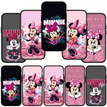 Чехол для телефона Samsung Galaxy S24 S23 iPhone 16 15 14 Xiaomi Redmi Note 13 12 11 8 Plus 10 9 Pro Max X XR OPPO Huawei Lovely Minnie Cute Mouse Cover for Samsung Galaxy S7 Edge ceil