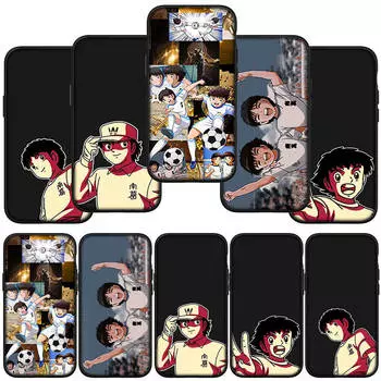 Чехол для телефона Samsung Galaxy S24 S23 iPhone 16 15 14 Xiaomi Redmi Note 13 12 11 8 Plus 10 9 Pro A15 Max X XR OPPO Huawei Comics Captain Tsubasa Cover for Samsung Galaxy S9 болюс