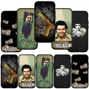 Чехол для телефона Samsung Galaxy S24 S23 iPhone 16 15 14 Xiaomi Redmi Note 13 12 11 8 Plus 10 9 Pro Max X XR OPPO Huawei Money Narcos Pablo Escobar Cover for iPhone 14 Plus аэро