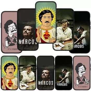 Чехол для телефона Samsung Galaxy S24 S23 iPhone 16 15 14 Xiaomi Redmi Note 13 12 11 Plus 10 9 Pro Max X XR OPPO Huawei Pablo Escobar Poster Narcos Cover for OPPO A78 5G аэро