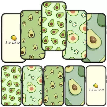Чехол для телефона Samsung Galaxy S24 S23 iPhone 16 15 14 Xiaomi Redmi Note 13 12 11 8 Plus 10 9 A15 Pro Max X XR OPPO Huawei Fruit Summer Avocado Cover for Samsung Galaxy S22 Ultra болюс