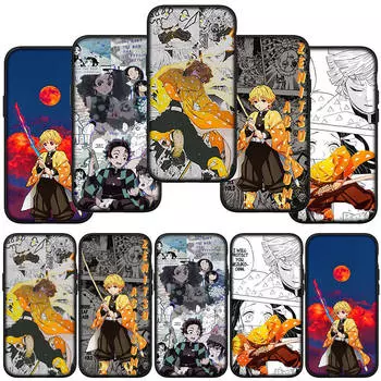 Чехол для телефона Samsung Galaxy S24 S23 iPhone 16 15 14 Xiaomi Redmi Note 13 12 11 8 Plus 9 Pro Max X XR OPPO Huawei Agatsuma Zenitsu Demon Slayer Cover for iPhone (6)(6s) аэро