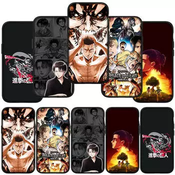 Чехол для телефона Samsung Galaxy S24 S23 iPhone 16 15 14 Xiaomi Redmi Note 13 12 11 Plus 10 9 Pro Max X XR OPPO Huawei Comics Levi Attack On Titan Cover for iPhone 14 ceil