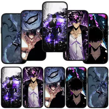 Чехол для телефона Samsung Galaxy S24 S23 iPhone 16 15 14 Xiaomi Redmi Note 13 12 11 Plus 10 9 Pro Max X XR OPPO Huawei Cartoon Solo Leveling Arise Cover for Samsung Galaxy A50S болюс