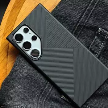 Чехол для телефона Samsung Galaxy S24 Ultra - силиконовый жесткий защитный чехол для Samsung S24 Ultra/ S24 / S24 Plus SamsungGalaxy S24 Ultra чёрный