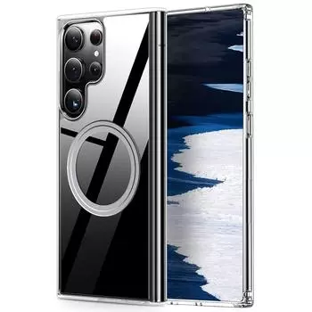 Чехол для телефона Samsung Galaxy S25 Ultra, совместимый с прозрачной задней крышкой MagSafe TPU+PC A