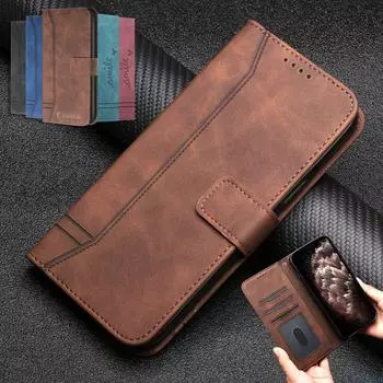 Чехол для телефона Samsung Galaxy S7 Edge S8 S9 S10 S20 S21 Fe Plus Ultra Note 8 9 10 20 Lite, кожаная флип-карта с популярным текстовым чехлом For M02 красный