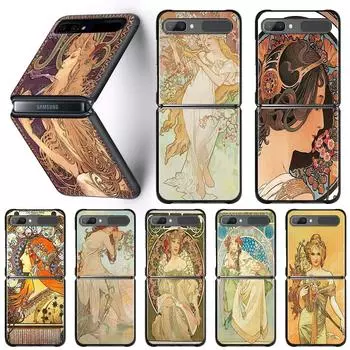 Чехол для телефона Samsung Galaxy Z Flip3 5g, чехол для Samsung Z Flip Capa Shell Hard Fundas Art Poster Alphonse Mucha Slim For Samsung Z Flip