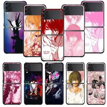 Чехол для телефона Samsung Galaxy Z Flip 4 Z Flip3 5g, чехол для Galaxy Z Flip Pc, твердый чехол, чехол, розовый Death Note Light Misa Samsung Z Flip