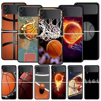 Чехол для телефона Samsung Galaxy Z Flip 3 4 5 складной мобильный чехол жесткий ПК черный чехол защитный чехол баскетбольная корзина номер Samsung Z Flip 3