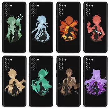 Чехол для телефона Samsung S21 Plus S20 Fe S9 S8 S10 Lite S22 Ultra 5g Note 20 10 S7 S10e Soft Genshin Impact аниме Samsung Note 10 Plus