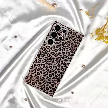 Чехол для телефона Samsung S23A55 с леопардовым принтом и защитой от падений на всю линзу — эксклюзивный трансграничный товар Samsung S22ULTRA прозрачный