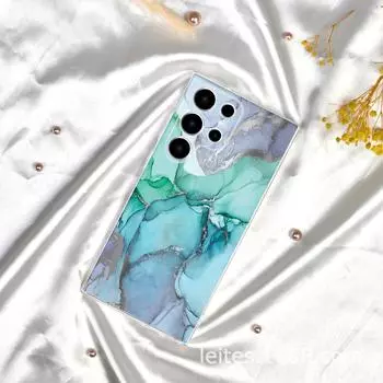 Чехол для телефона Samsung S23A55 с мраморной росписью и комплексной защитой объектива Samsung S20ULTRA прозрачный