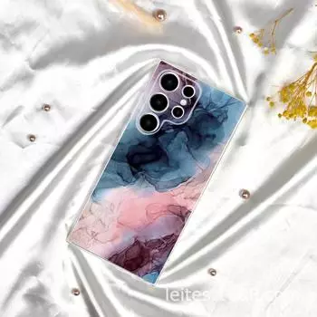 Чехол для телефона Samsung S23A55 с мраморной текстурой и полной линзой, устойчивый к падению Samsung S23PLUS прозрачный