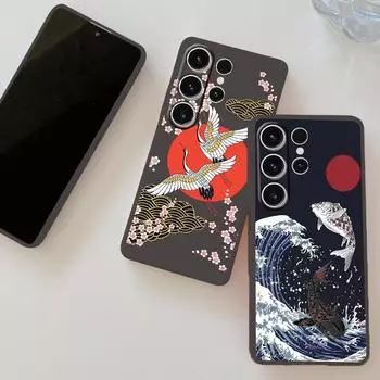 Чехол для телефона Samsung S24 S23 Ultra Plus A55 A54 A35 A34 A25 A24 A23 A15 A14 4G 5G для Samsung Galaxy A54 противоударный бампер черный чехол в китайском стиле Samsung A14 5G