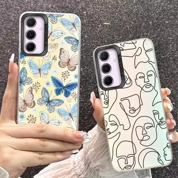 Чехол для телефона Samsung S24 Ultra S23 Plus S22 S21 S20 FE A55 A54 A53 A35 A34 A32 A25 A24 A15 A14 A13 5G противоударный бампер градиентный чехол Aurora Samsung Galaxy A54 5G