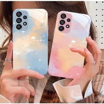 Чехол для телефона Samsung S9/S10/S11e из жидкого стекла с градиентным цветом — высококлассный нишевый креативный дизайн. Samsung S10 4G серебряный