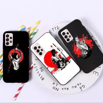 Чехол для телефона Samurai Gril Women для Samsung A91 A81 A73 A72 A71 A30S A20 A12 A13 A52 A53 4G 5G, мягкий черный чехол для телефона Samsung A91