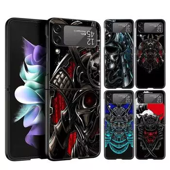 Чехол для телефона Samurai Oni Mask для Samsung Galaxy Z Flip 3 4 5, складной чехол для Samsung Z Flip3 Flip4, жесткий чехол-бампер для ПК Samsung Z Flip 5