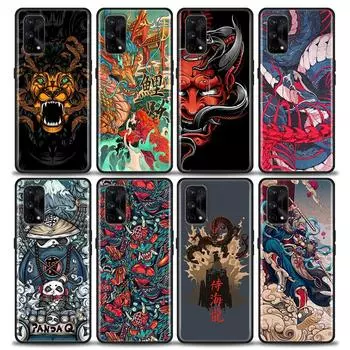 Чехол для телефона «Самурай» в японском стиле для Oppo Realme 8i 8 9 7 6 5 Pro 9i 7i 5i 6i XT 5G, мягкий чехол Realme 8Pro 8i Realme 5(5i 5s 6i)