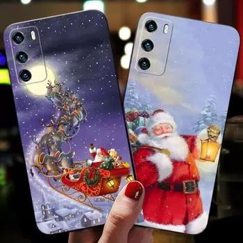 Чехол для телефона Санта-Клауса для Huawei Mate 8 9 S 10 30 20 40 20X 5G 40E Plus Pro Nova 7i 7 Pro SE Pro задняя крышка HUAWEI Mate8