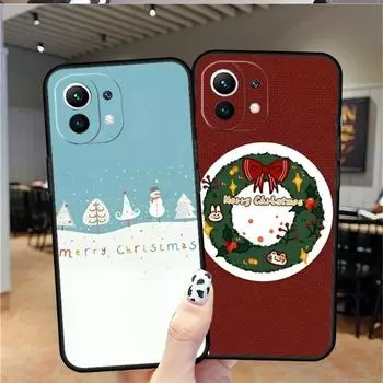 Чехол для телефона «Санта-Рождественский чулок-елка» со снеговиком для Xiaomi 9 12 10 11 11i Lite Ultra Note10 Poco M3 F3 F4 M4 X4 GT Pro Xiaomi 9