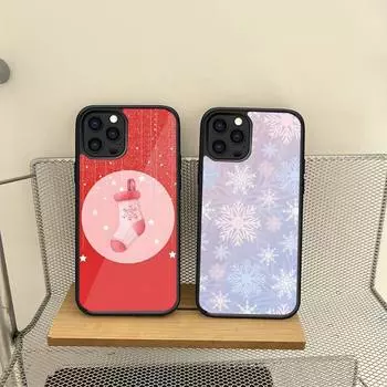 Чехол для телефона Santa Sleigh Tree для Iphone 14 13 12 11 Pro Max Mini 7 6 6s 8 Plus X Xr Xs Se 2020 Fundas Shell PC TPU Cover iphone 12 pro