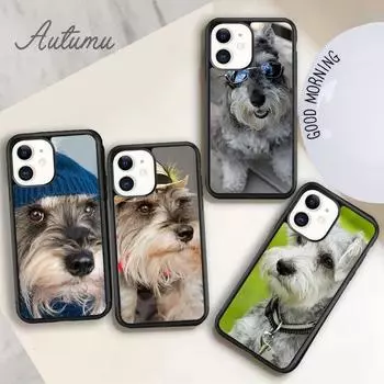Чехол для телефона Schnauzer для iPhone 11 12 13 14 Pro Max mini X XR XS SE 2020 5 6S 7 8 Plus Samsung Galaxy S21 S22 Cover shell iPhone 6plus