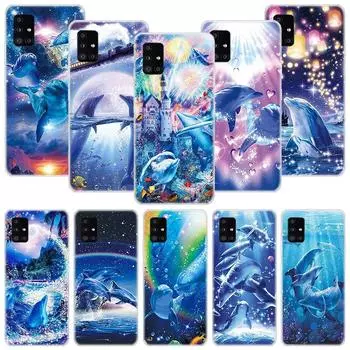 Чехол для телефона Sea Animal Cute Dolphin для Samsung Galaxy A12 A22 A32 A42 A52 A72 A51 A71 5G A41 A31 A21 A02S M12 M21 M31 M30S Samsung A12 5G