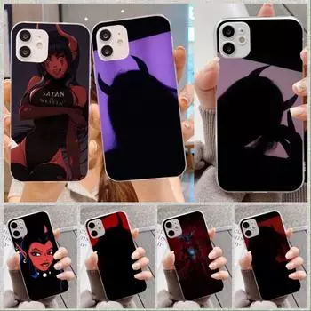 Чехол для телефона Sexy Devil Woman для iPhone 14 13 12 11 XS X 8 7 6 Plus Mini Pro Max SE 2022, мягкий прозрачный чехол для телефона iPhone 14