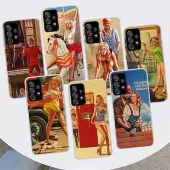 Чехол для телефона Sexy Pin Up Girl Vintage для Samsung Galaxy A51 A71 A50 A70 A40 A30 A20E A10 A41 A31 A21S A11 A01 A6 A8 + A7 A9 Plus Samsung A51 4G