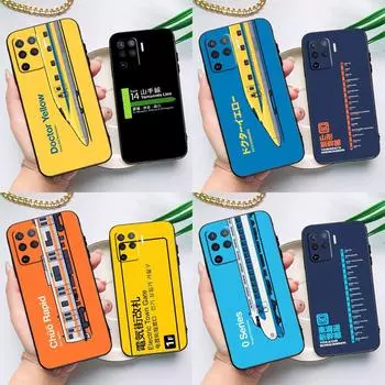 Чехол для телефона Shinkansen серии Bullet Train для OPPO A15 A16 A5S A5 A9 A31 A53 A53S A52 A72 A83 A91 A93 A54 A74 A94 OPPO A53 2020