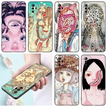 Чехол для телефона Shintaro Kago с рисунком ужасов для Xiaomi Redmi Note 7 8 9 10 Lite 11 11E 11T 12 Pro 11S 4G 10T 5G 8T 9S 10S Redmi Note 7(Pro)