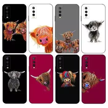 Чехол для телефона Shirley MacArthur S Highland Cows для VIVO Y31 IQOO U5 V21 V23 Y31s Y73 X60 X70 X80 Y33 Y21 Y76 Y15 T1 Pro Plus VIVOY76 5G