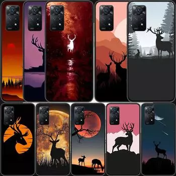 Чехол для телефона Shooting Elk in The Sunset Forest для Redmi Note 13 Pro 5G Plus 12 12C 10 10A 10C 9 9A 9C 9T 8 8A K60 K70 Pro Xiaomi Redmi 9C