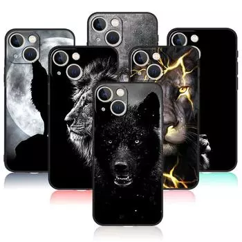 Чехол для телефона, силиконовый доспех, зверь, лев, волк для Apple iPhone X 14 11 13 Pro Max XR 7 8 Plus XS 12 5S Mini 6S SE2022 5 SE 6 iPhone 14