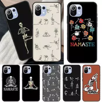 Чехол для телефона «Скелет для йоги» для Xiaomi Mi 11 Lite 12 11T Pro POCO X3 Pro X3 GT F1 F3 M3 M4 X4 Pro Mi 9T (9T Pro)