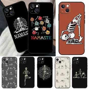 Чехол для телефона «Скелет для йоги» для iPhone 11, 12, 13, 14 Pro Max XS XR X 6, 7, 8 Plus, 12, 13 Mini SE, 2020, чехол iPhone 8 Plus